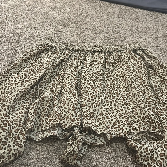 Free People Movement Cheetah Print Smocked Off Shoulder Blouse - Picture 11 of 11